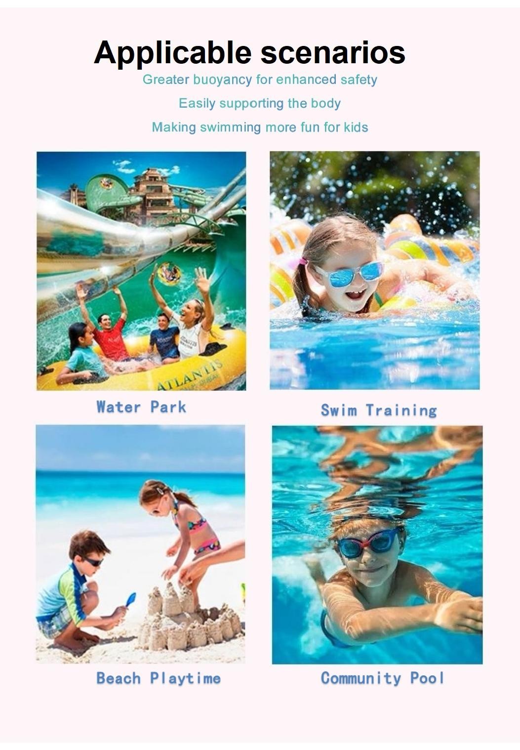Kids Swim Vest Life Jacket for 3-8 years Boys and Girls, Toddler Floaties