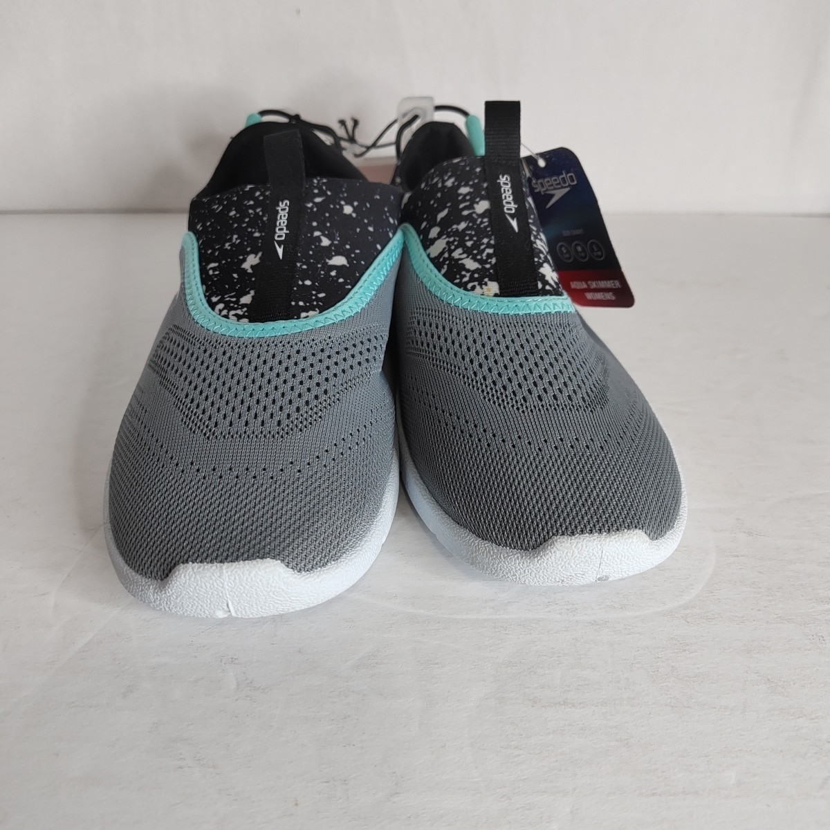 Speedo – Aqua Skimmer – Water Shoe – Black/Blue/Gray – Womens Size Small (5-6)