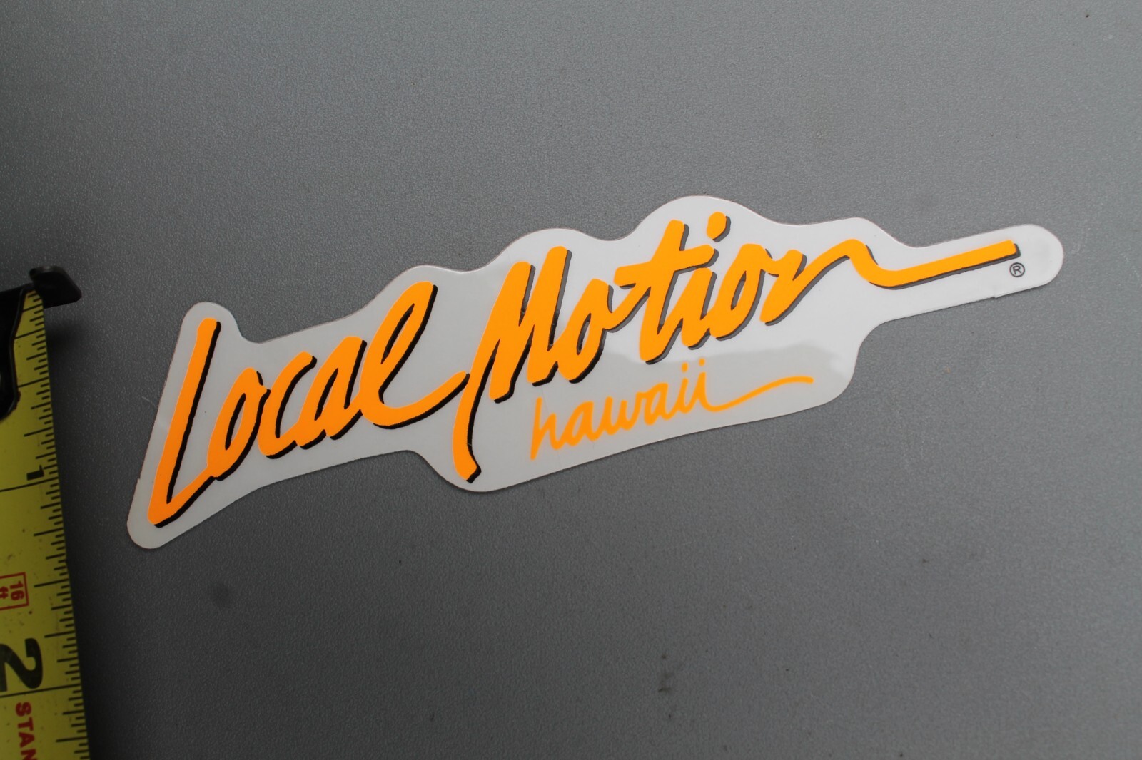 Local Motion Hawaii Clear Neon Orange Aloha OG 80’s LM2 Vintage Surfing STICKER