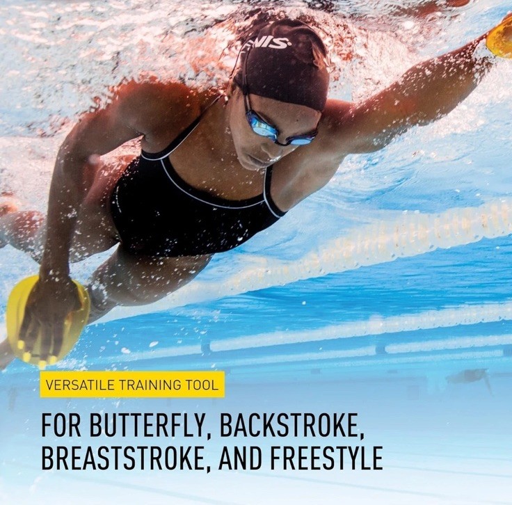 FINIS Agility Floating Swim Paddles, Strapless, Technique, Training, Medium Fit