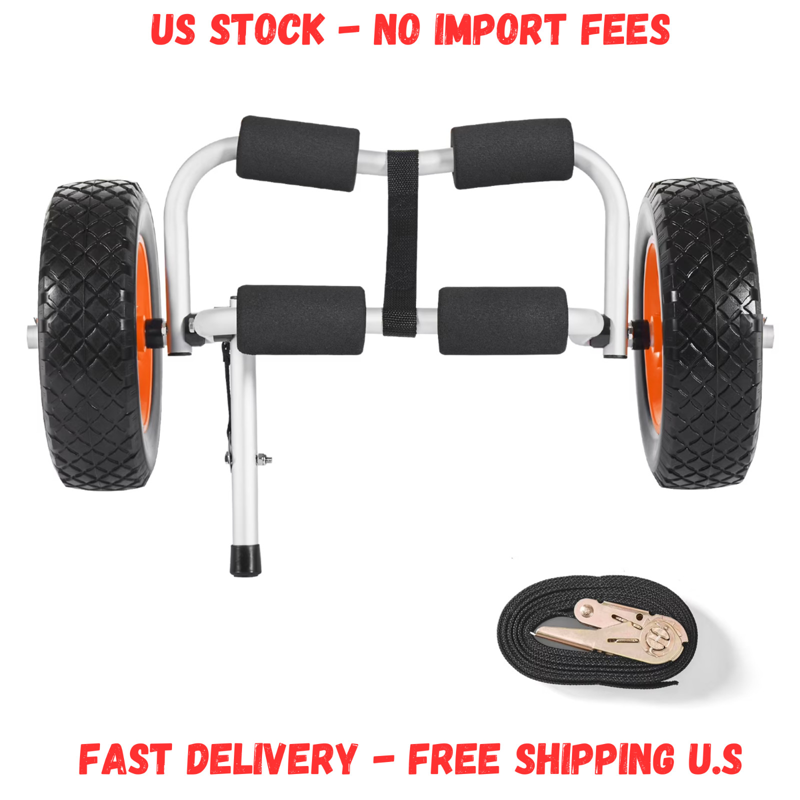 KFFKFF Foldable Kayak Cart 200 lbs Capacity, Durable Trolley Featuring 10-inch