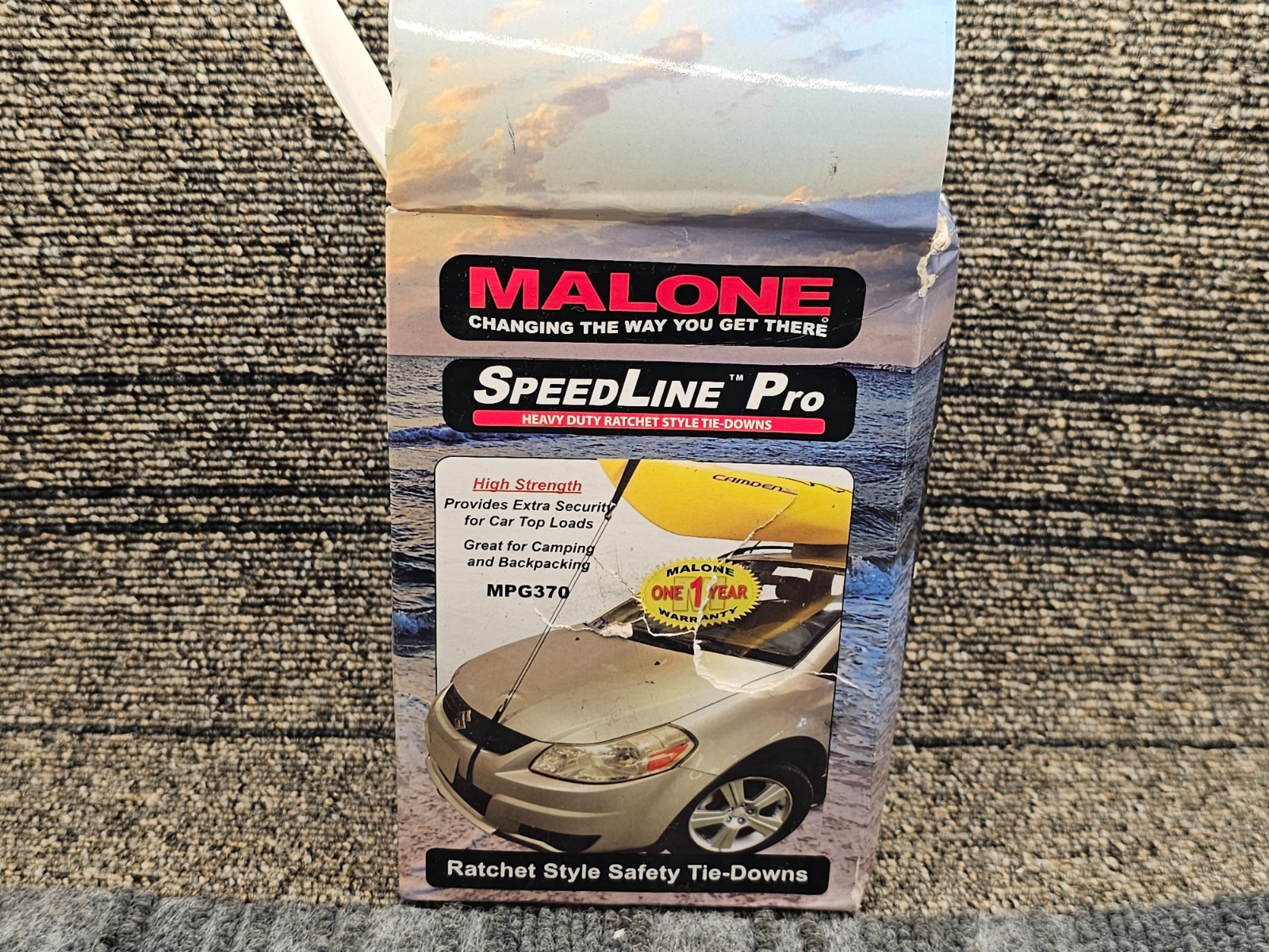 Malone MPG370 SpeedLine Pro Ratchet-Style Bow & Stern Tie-Downs 150 lbs Capacity