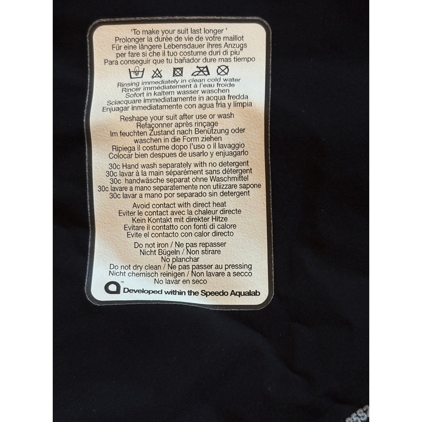 Speedo Fastskin 2.0 LZR Valor Womens 26 Black Open Back Competition Tech Suit