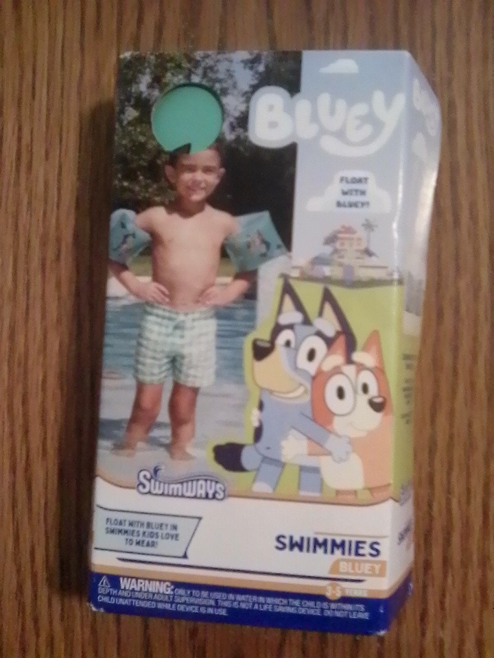 SwimWays Bluey Swimmies (Unisex), Arm Floaties for Kids Age 3-5, Brand New