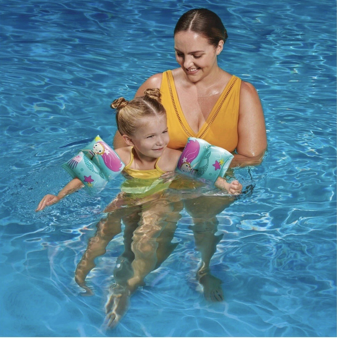 Inflatable Arm Bands Training Aid 3-6 Toddler Swim floaties girl mermaid Pool