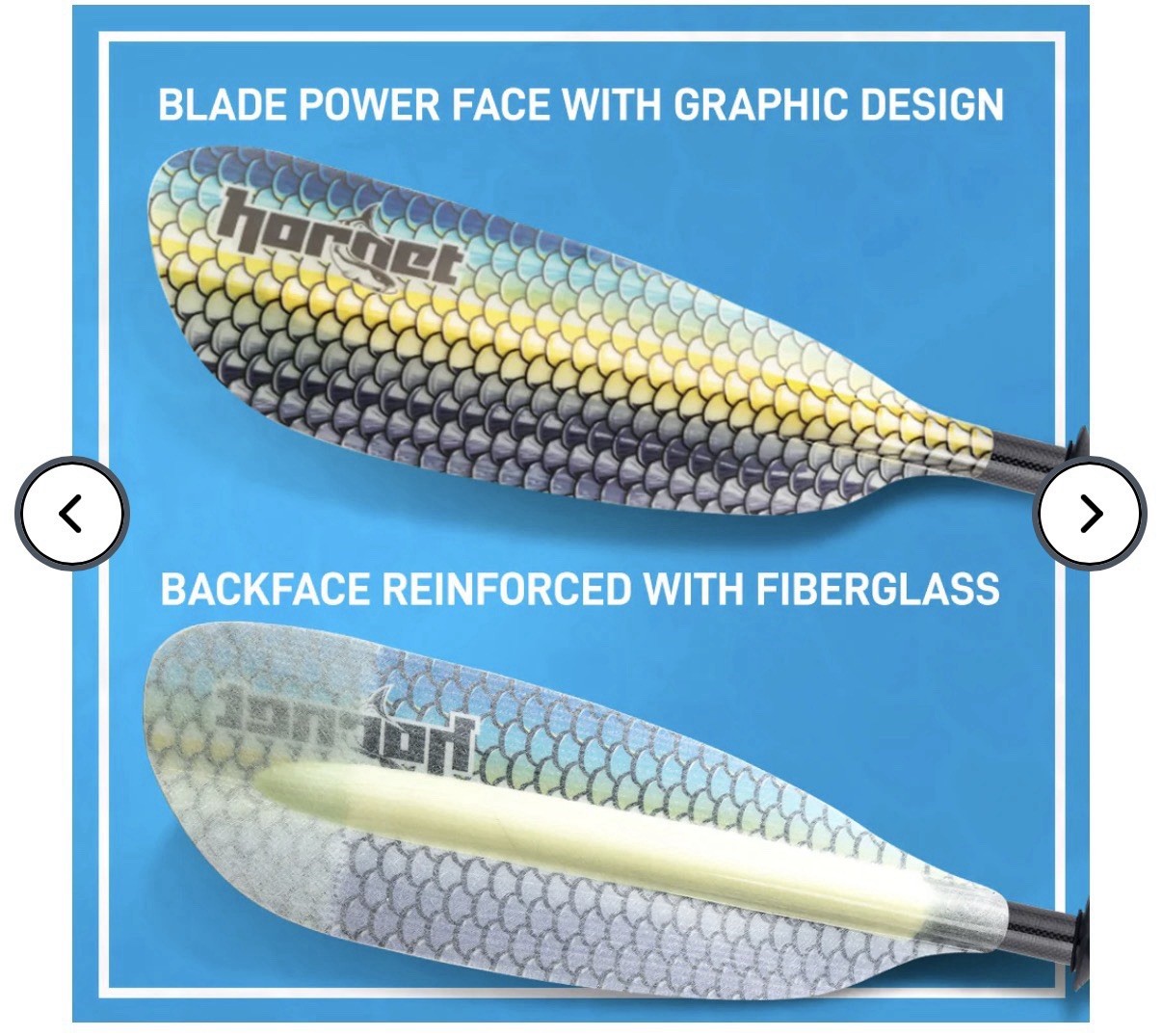 Hornet Carbon Fiber & Fiberglass Kayak Paddle.