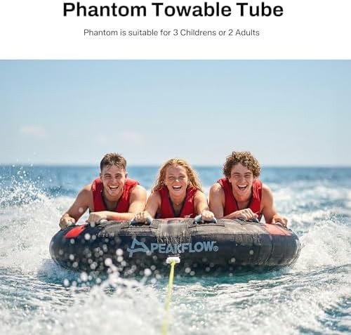 PEAKFLOW Towable Tube,Boat Tube,1-3 Person,Tubes for Boating,PVC Liner and Fu…