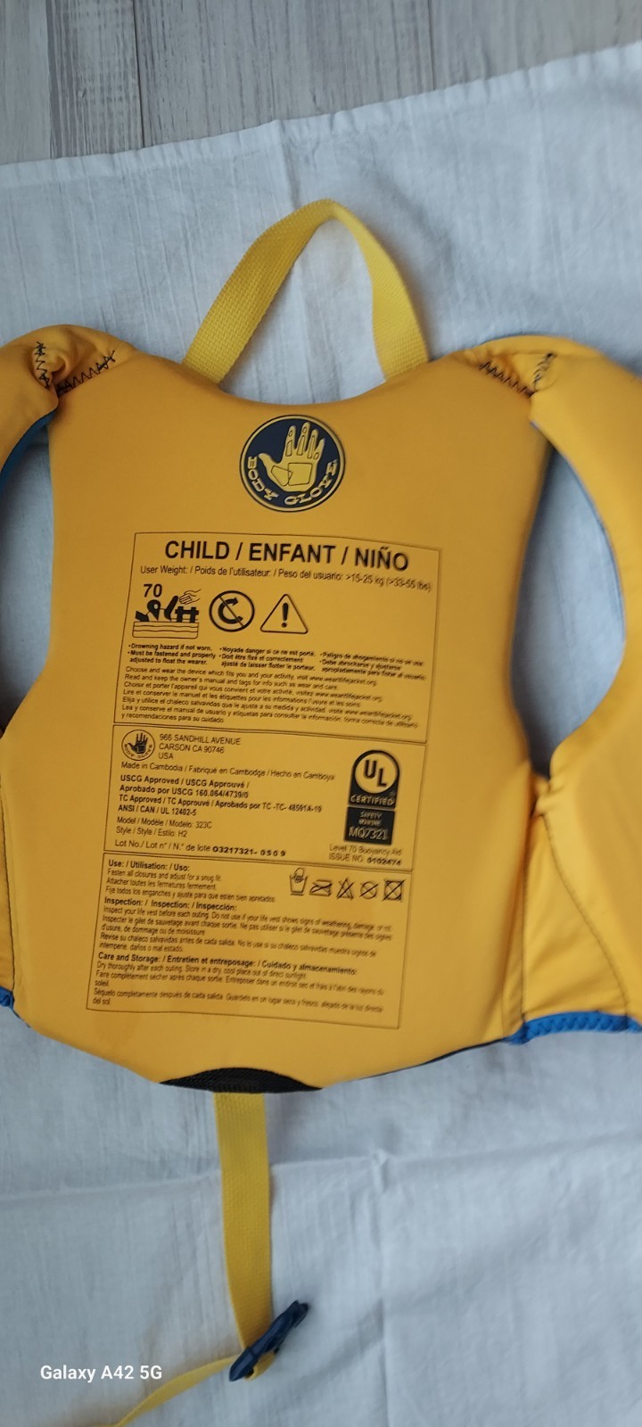Body Glove BGB22018 Boy Evoprene PFD Life Jacket (Male Blue)