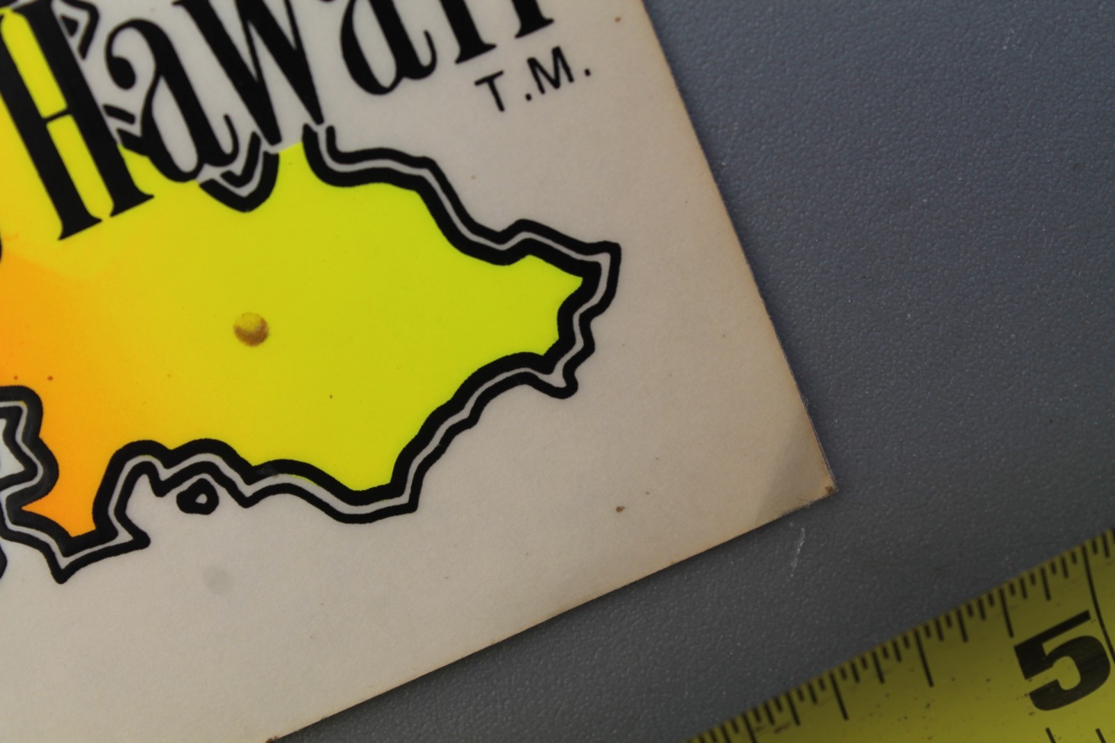 Surfboards Hawaii Clear Neon Orange Fade 80’s Aloha V3A Vintage Surfing STICKER
