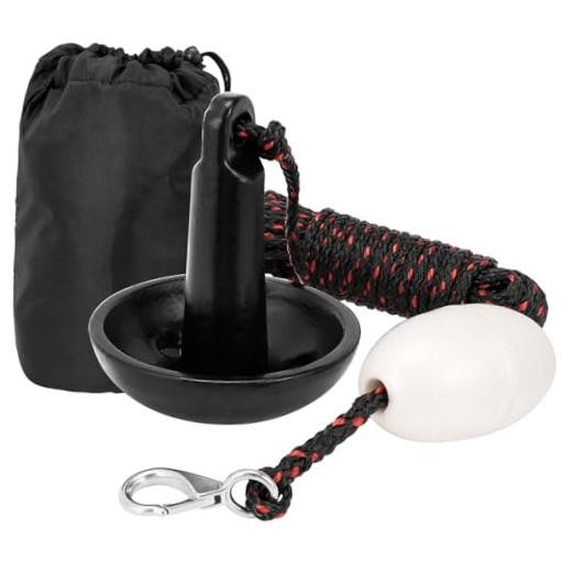 Mushroom Anchor Kit for Kayaks, Canoes, Paddle Boardswith Rope and Black