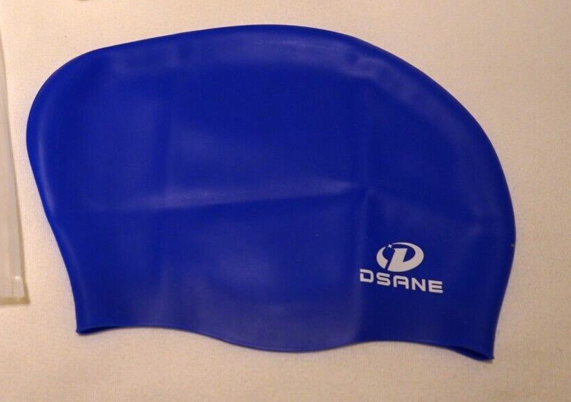 100% Silicone DSANE Swim Cap Royal Blue Nose Ear Plugs New NWOT