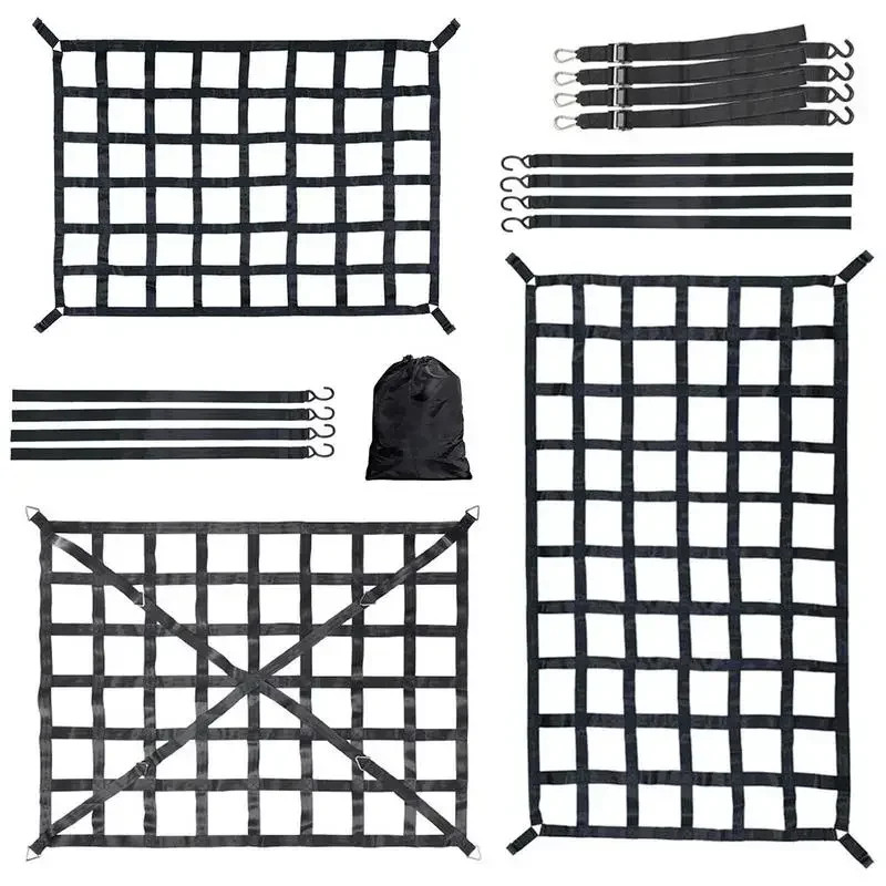 Heavy Duty Roof Rack Cargo Net PVC Webbing Truck Pickup SUV Van Cargo Safetyweb