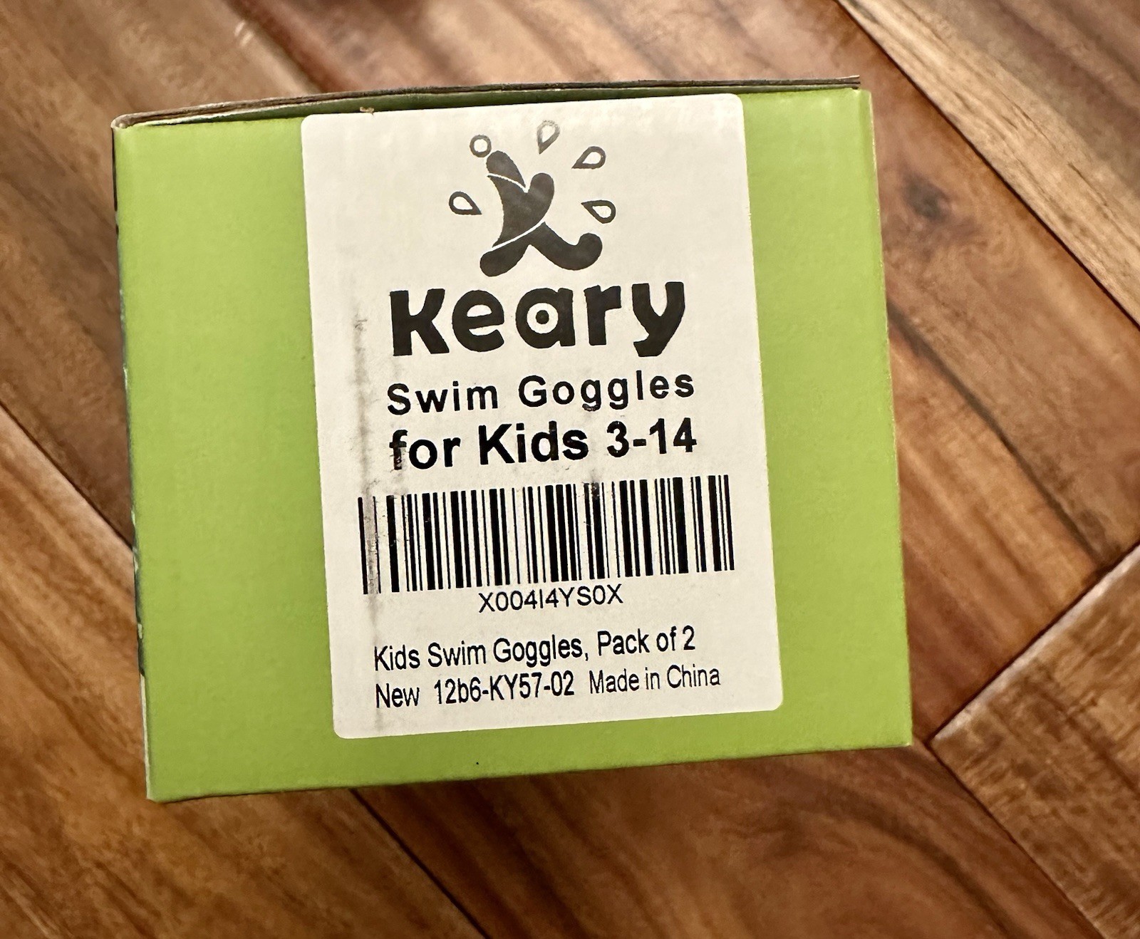 Keary Kids Swim Goggles 2 Pack Ages 3-14 Anti Fog UV Protection New Sealed