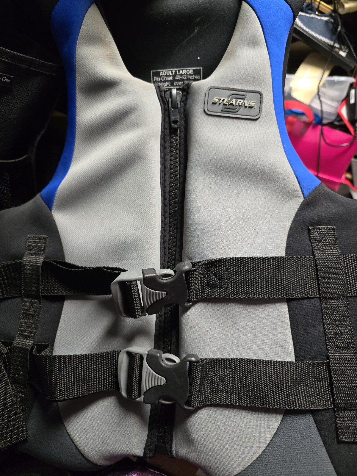 Stearns Adult Large Life Vest Chest 40-42 Over 90 Lbs. New T89