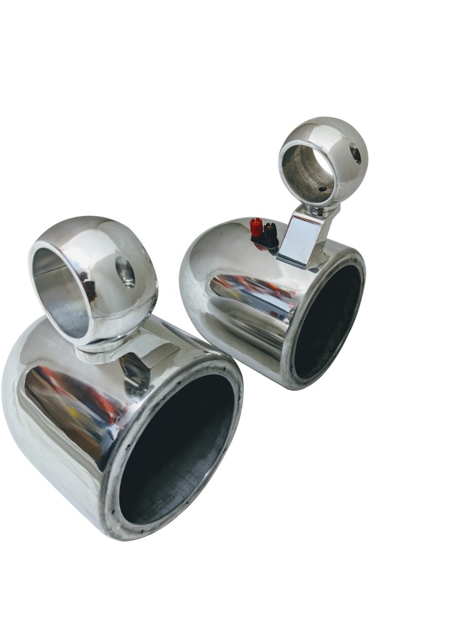 Krypt 6.5″ Bullet Style Wakeboard Tower Speaker Cans, Pods, Polished or Black