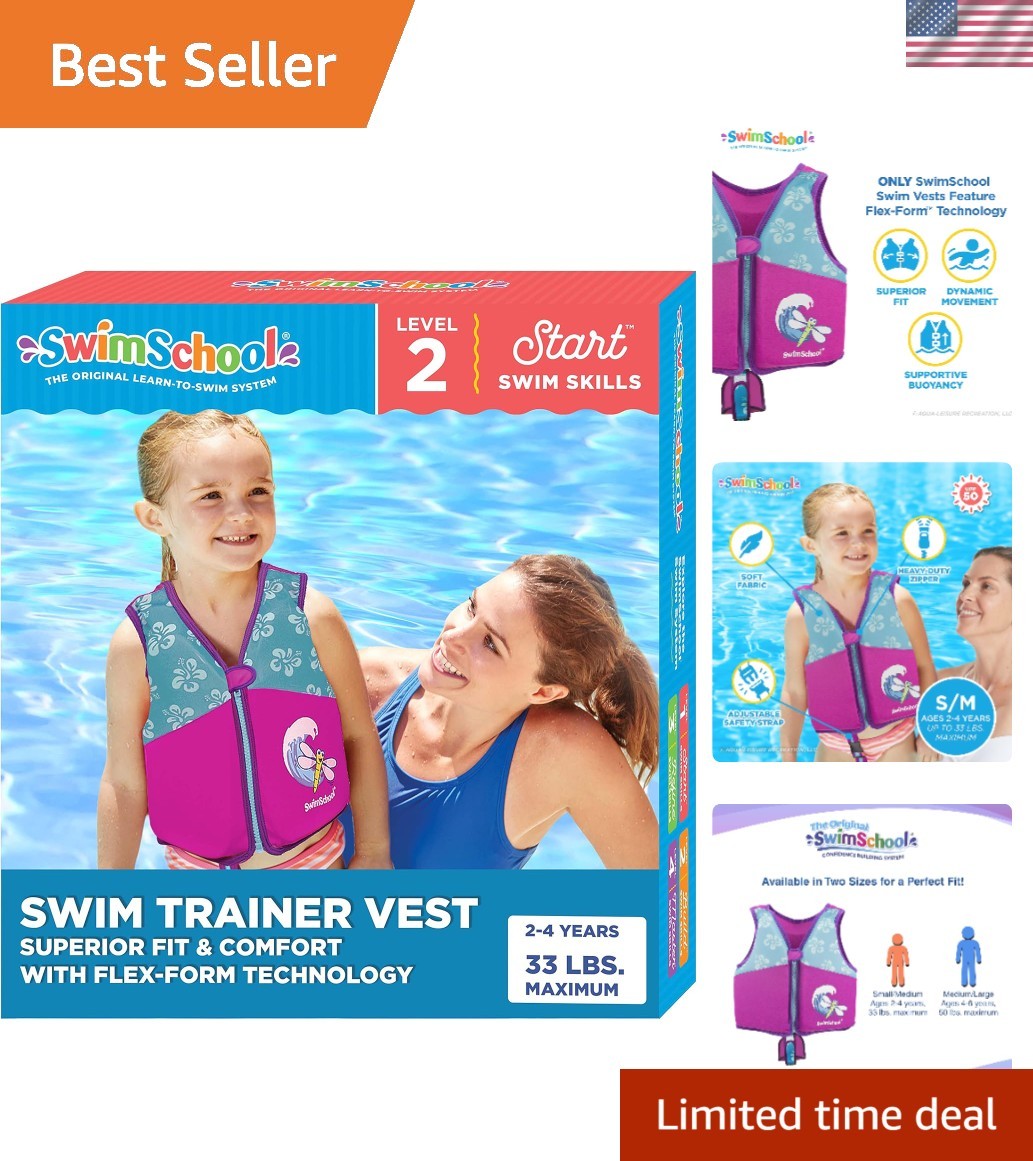 Adjustable Kids Swim Trainer Vest for Ages 2-6 – Confidence in the Water!
