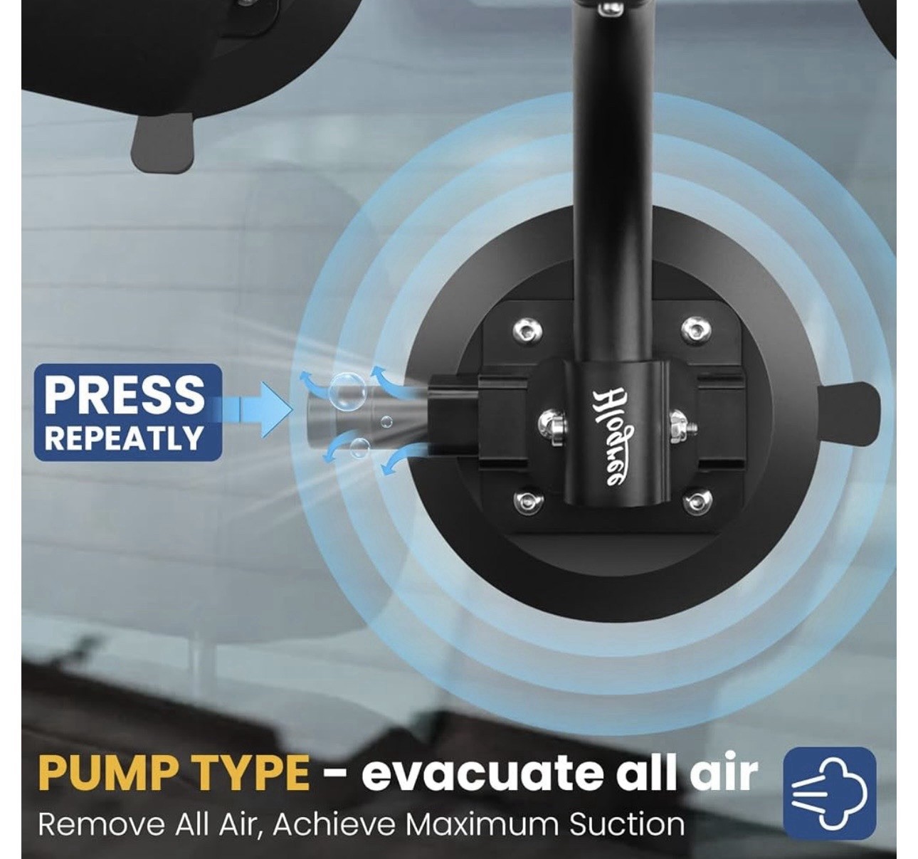 Hlogree Trigrip Kayak Load Roller 3 Suction Cup Kayak Roller Loader Pump Vacuum