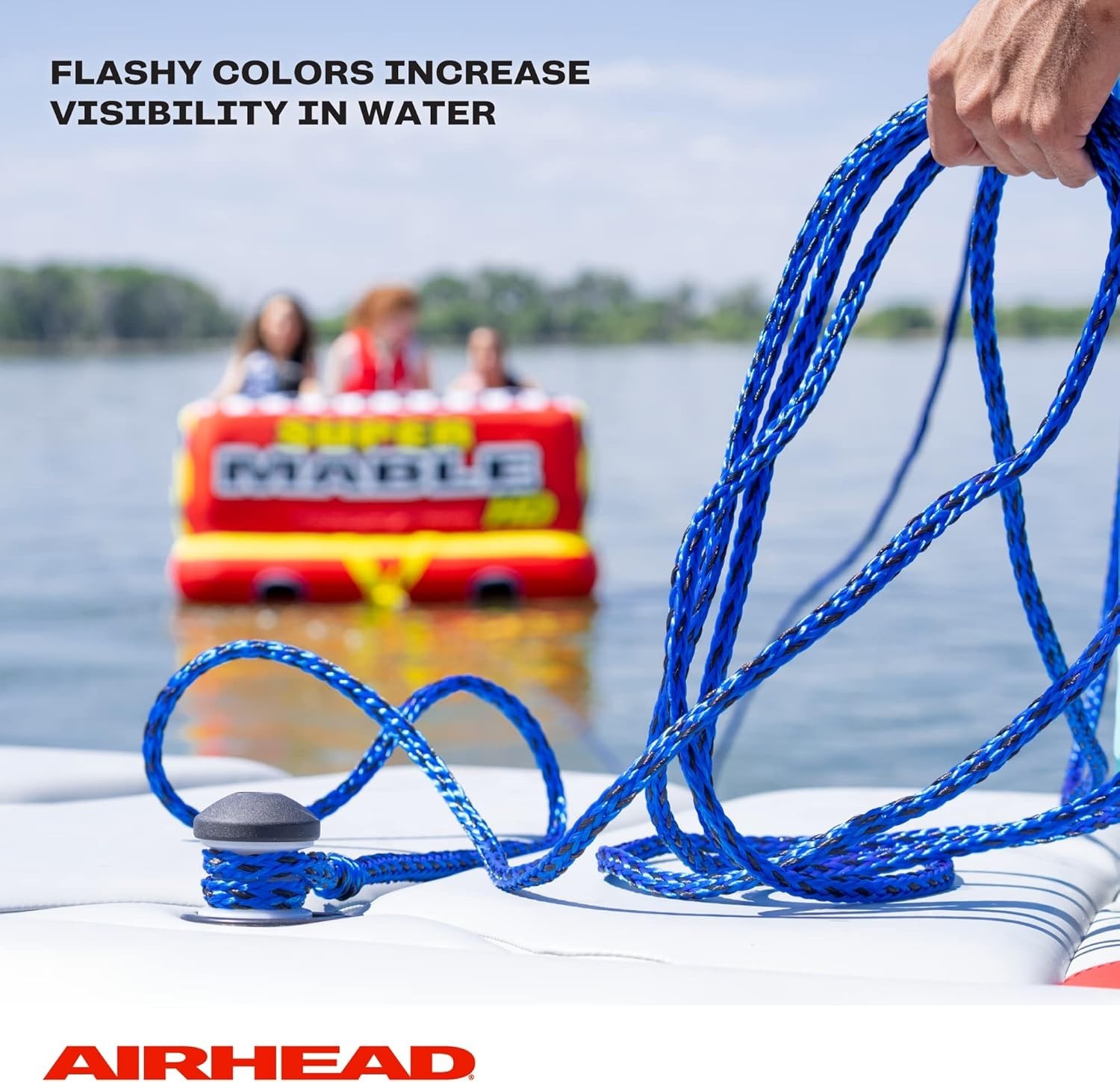 1-6 Person Heavy Duty Tow Rope for Tubing – UV Resistant & 6,000 lb Strength