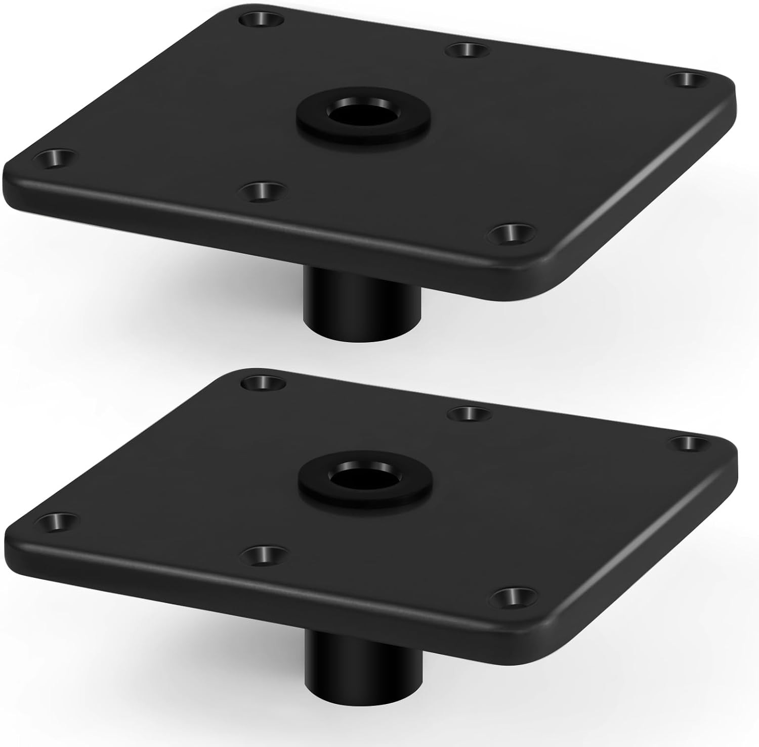 CLLOMAGY Boat Seat Base Mount Pedestal 2pack 7×7 Aluminum, Black