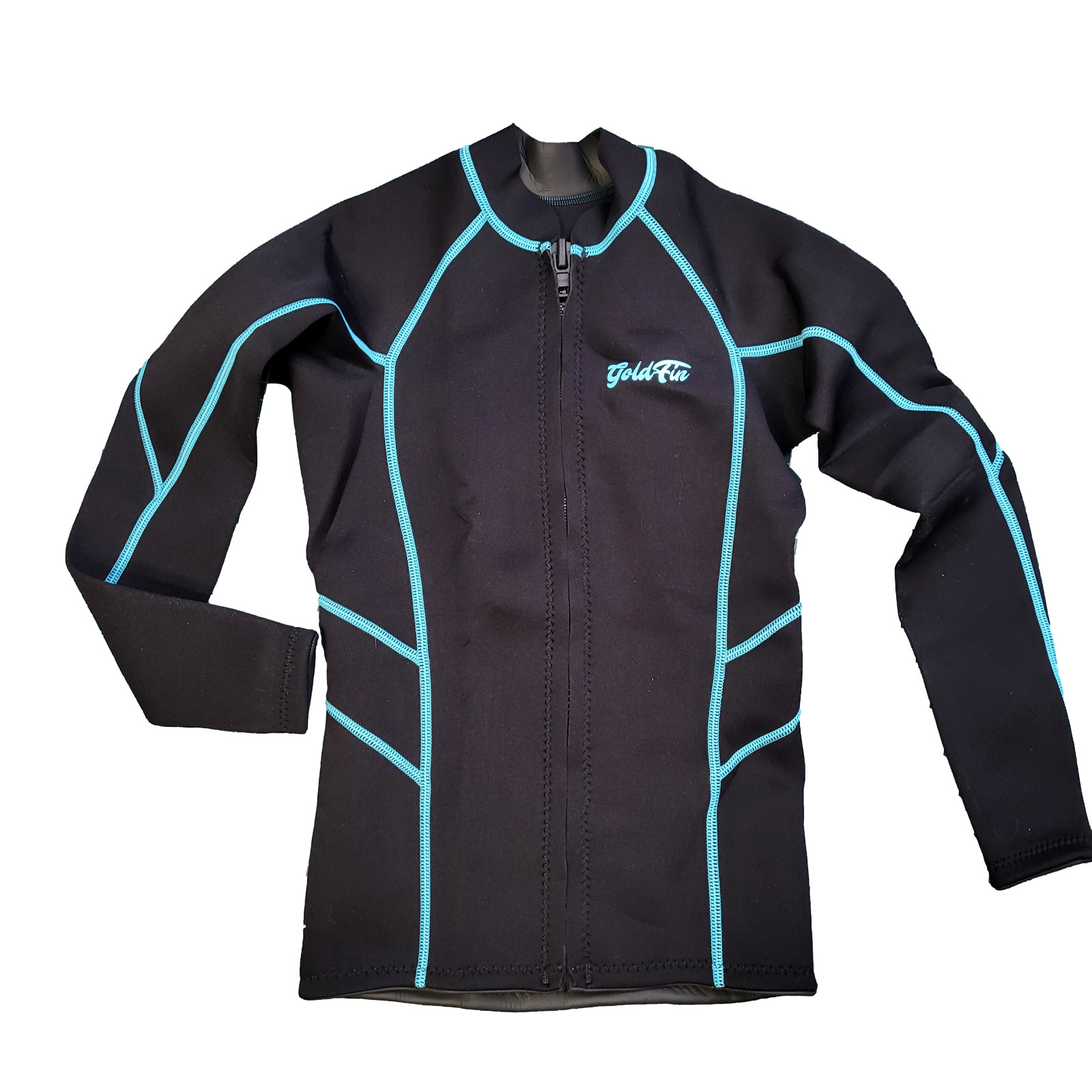 Women’s Wetsuit Top Jacket Long Sleeve Neoprene Wetsuits Black/BlueLline X-Small