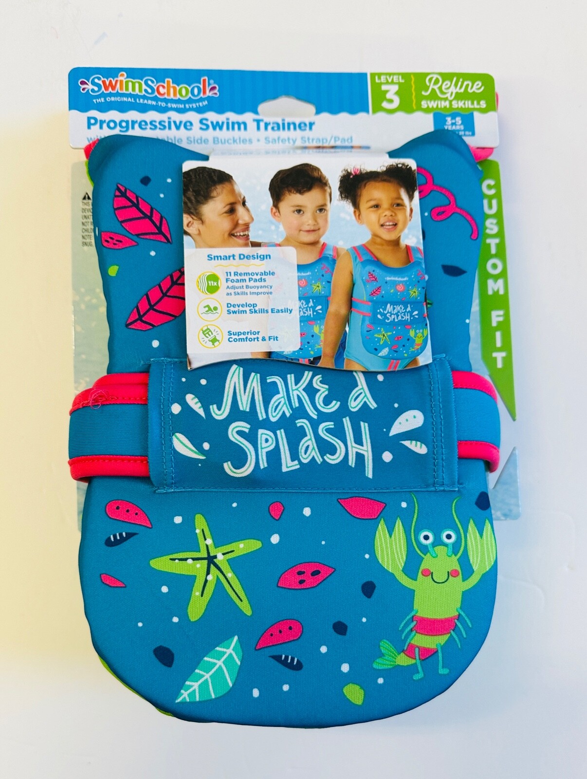 Swim School Progressive Swim Trainer Level 3 Ocean Theme Ages 3-5 Max 38 lbs