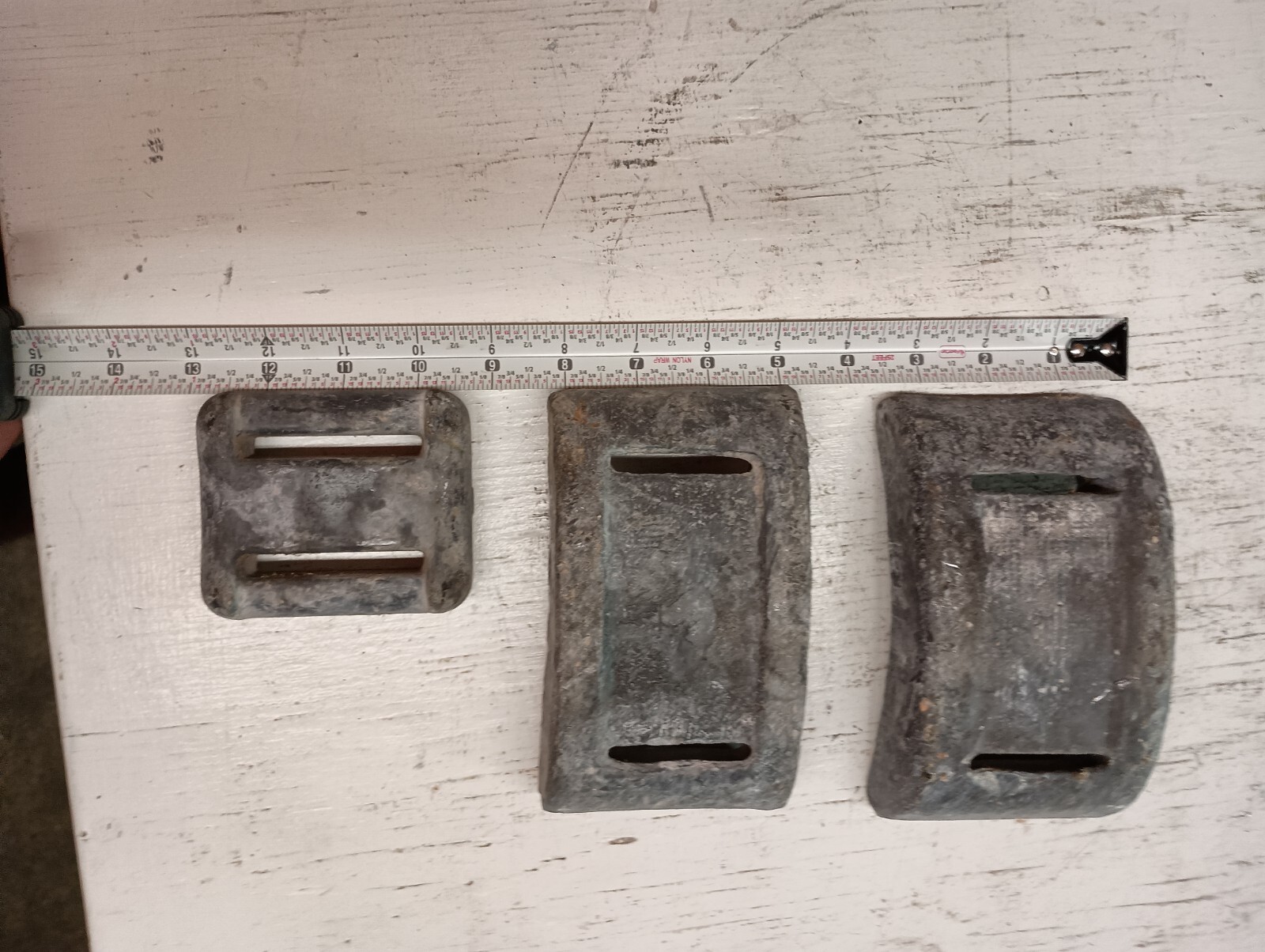 Lead dive weights 3 pcs / 20 pounds guaranteed accurate weight 9, 8, 3 lb used