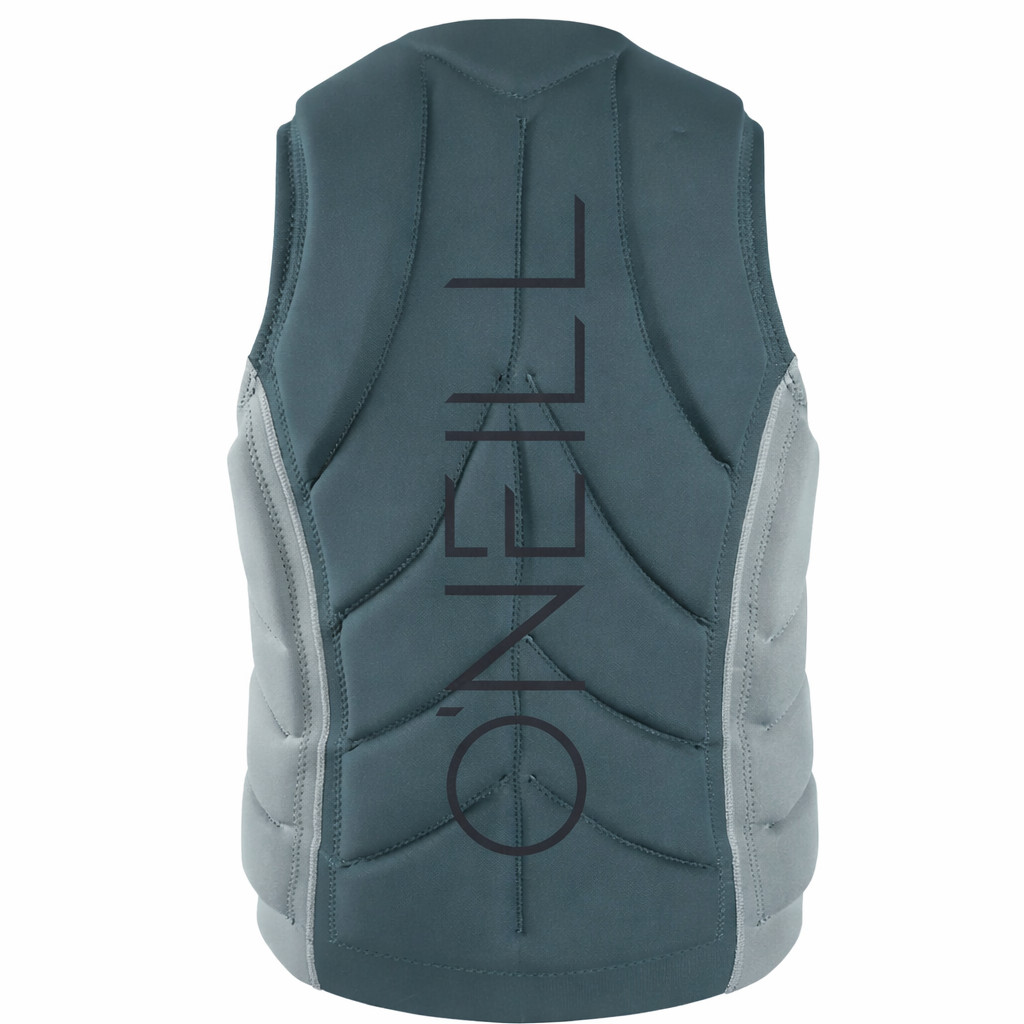 O’Neill Slasher Comp FZ Vest XL Cadet Blue Cool Gray Wakeboard Impact
