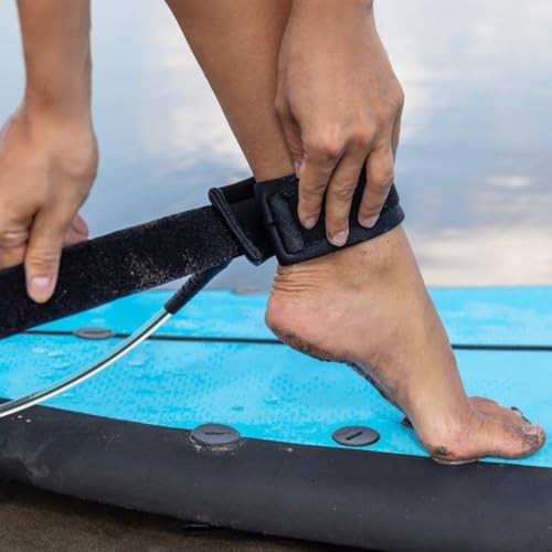 SUP Leash 11 Foot Coiled Stand Up Paddle Board Surfboard Leash Stay on Green