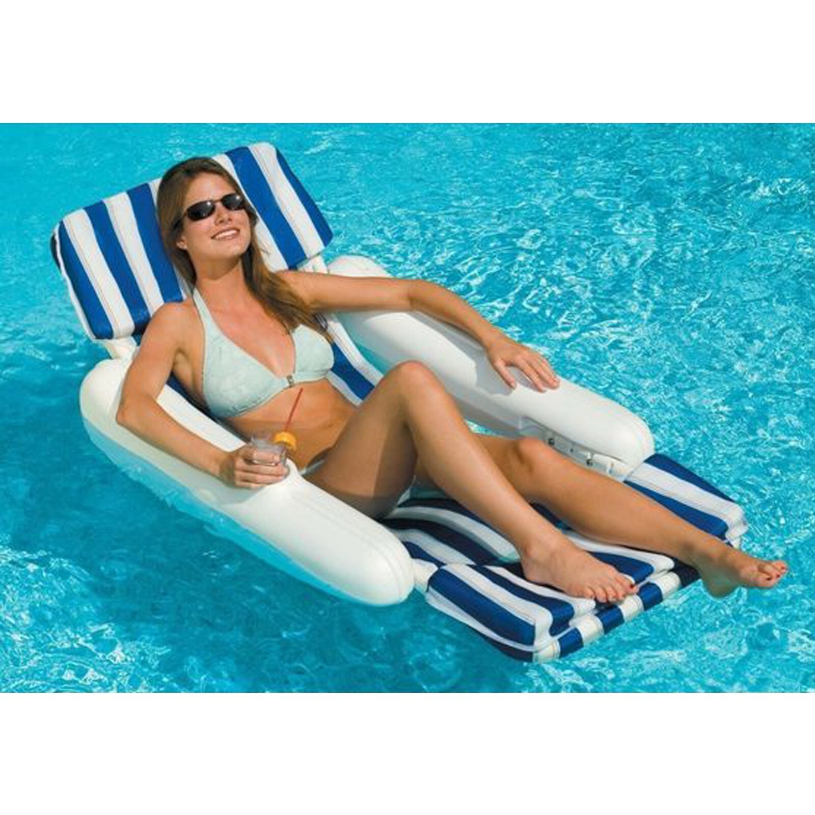 Swimline SunChaser Swimming Pool Padded Floating Luxury Chair Lounger – 10010M