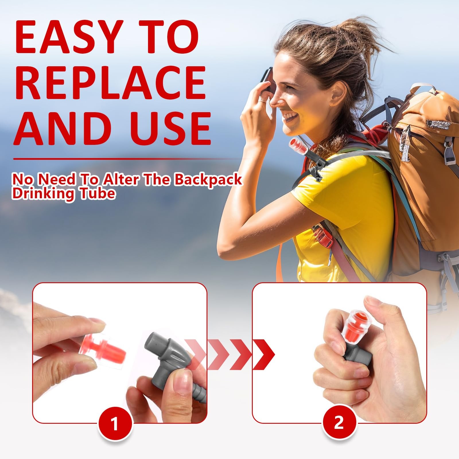 HAVANSIDY 4-Pack Silicone Bite Valve Replacement Nozzles Compatible with red