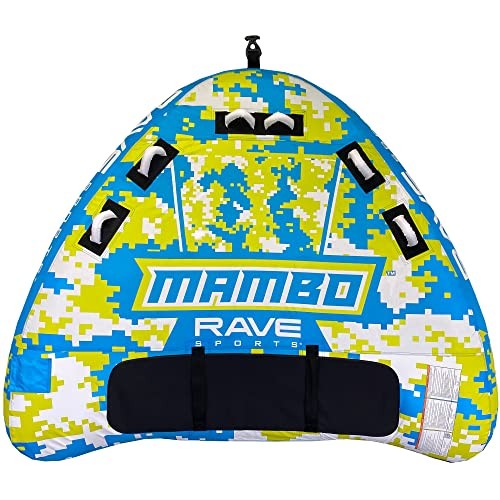 Boat Towable Tube – Inflatable Boating Tube for 1-3 Riders – Heavy-Duty Mambo