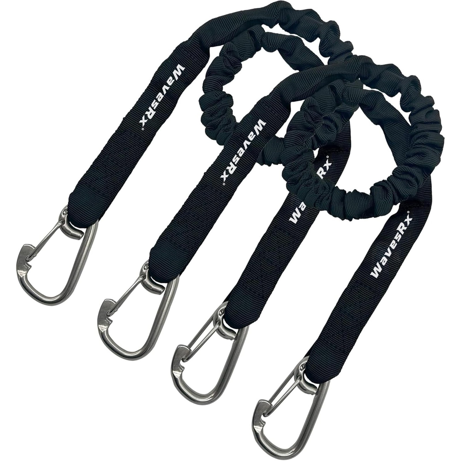 WAVESRX DockingPal – Premium Flat Bungee Dock Lines for Boats I Elastic Boat Doc