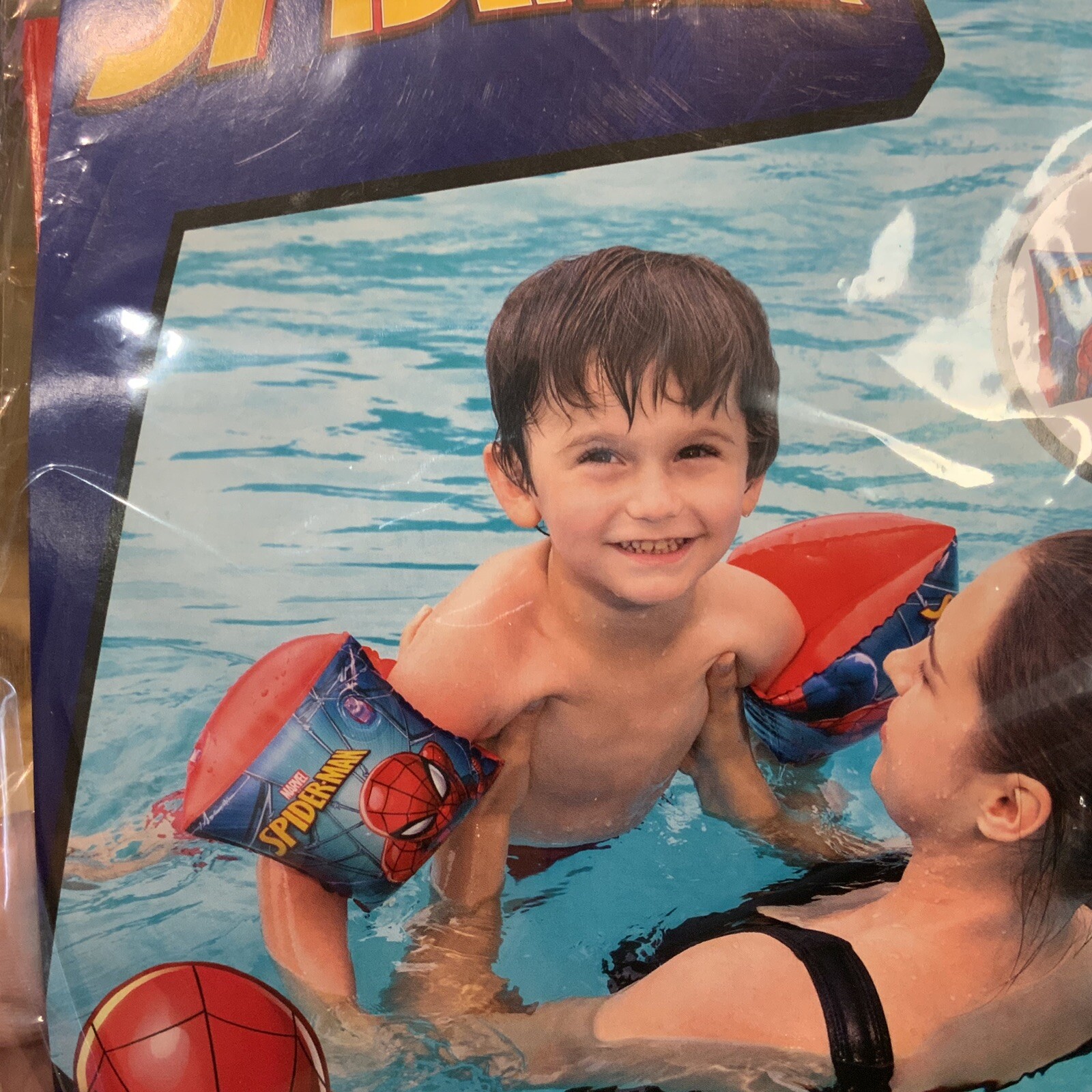 Marvel Spider-man Inflatable Arm Bands Water Pool Floaties Kids Age 3-6 NEW