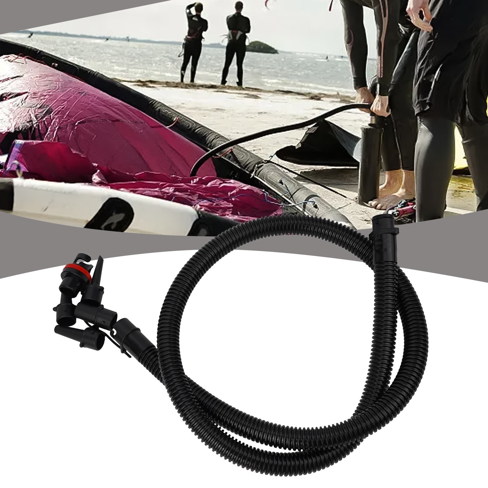Air Pump Hose Tube Hand Inflatable Tube Hand Pump Hose 5 Different Nozzle Sizes