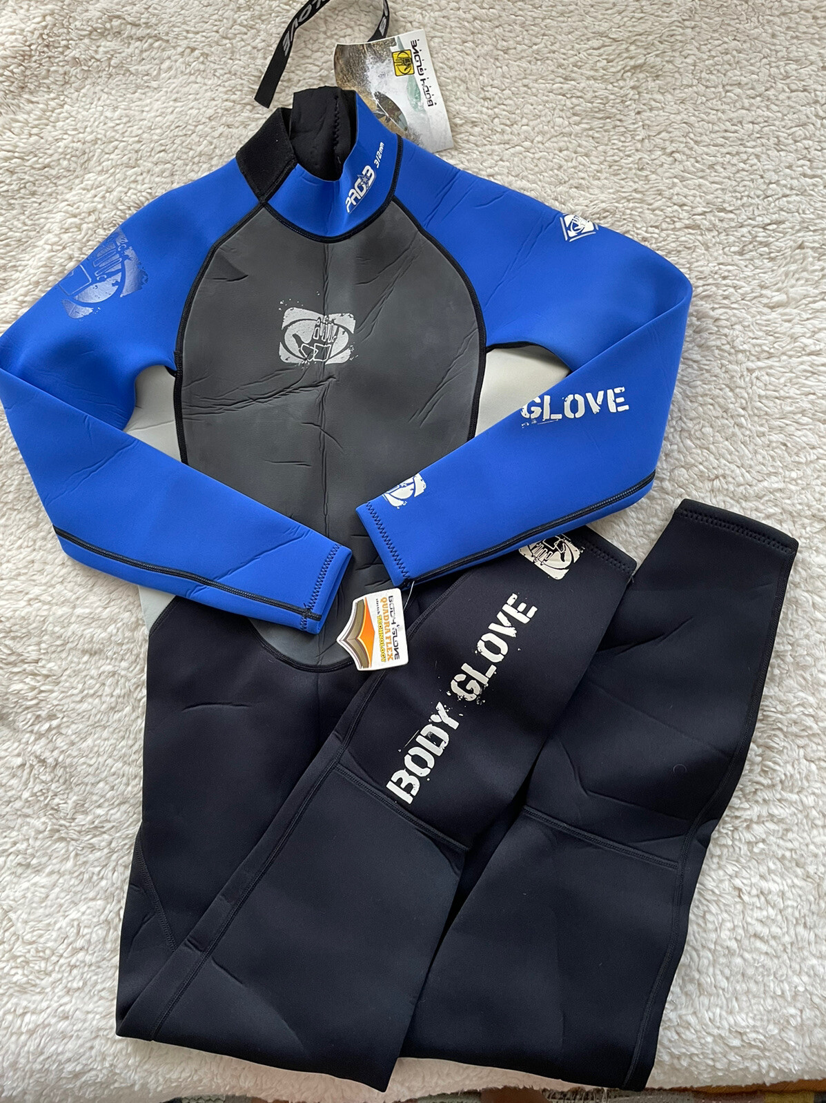 BODY GLOVE PRO 3 3/2mm Black/Gray/Blue Full Suit Men’s Size M NWT $ 99.00