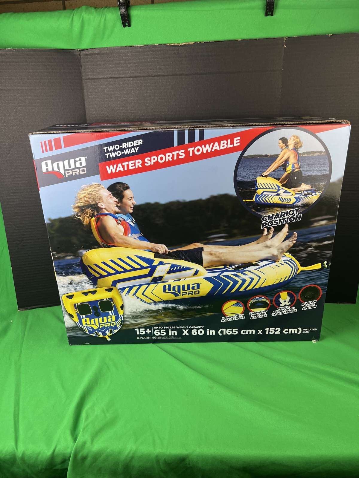 Aqua Leisure Aqua Pro 65″ Two-Rider Towable w/Backrest