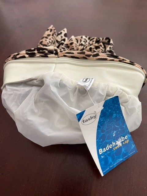 Fashy Leopard print Swim Cap/Shower Cap Hair Protection