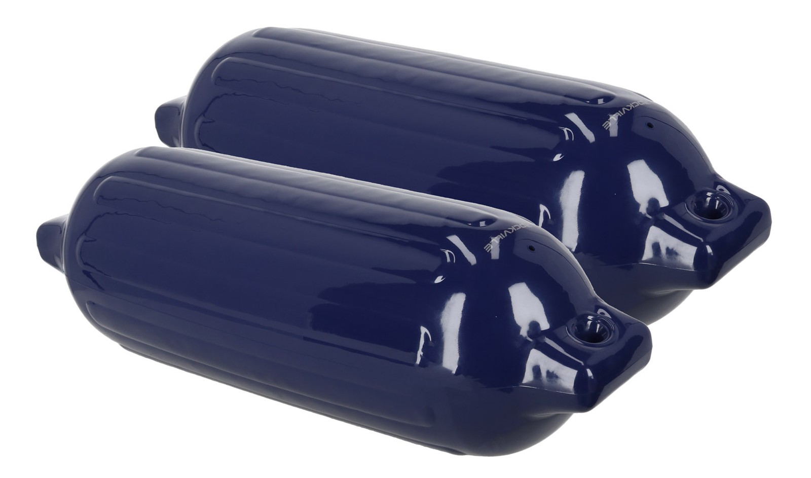 Rockville FEN285-NAVY BLUE 8.5″ Boat Fender Package 2 Bumpers, 2 Covers, 2 Lines
