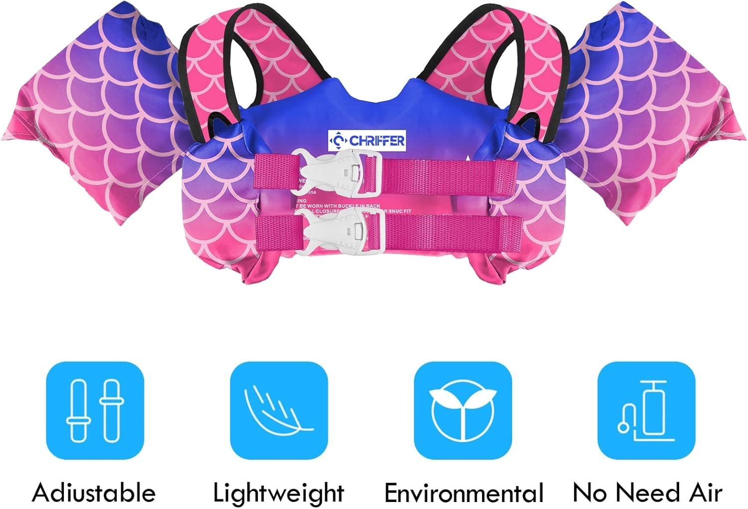 Kids Swim Vest Life Jacket for 30-55 Pounds Boys and Girls 2-7 Toddler Floaties