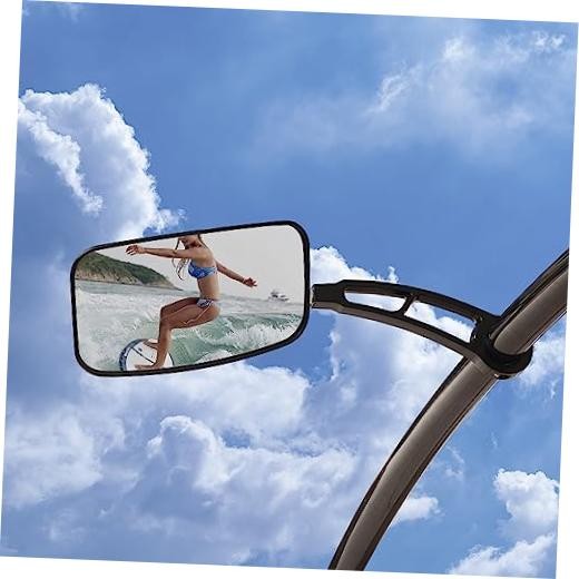 Wakeboard Tower Mirror 7×13″ Convex – Extra Wide View, Vibration-Free 360°