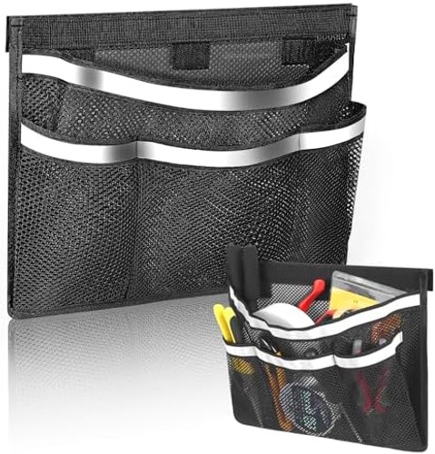 2 PCS 13.7″x 9.8″ Boat Storage Mesh Bag, Upgraded 2-Layer 1 Large+3 Small Poc…