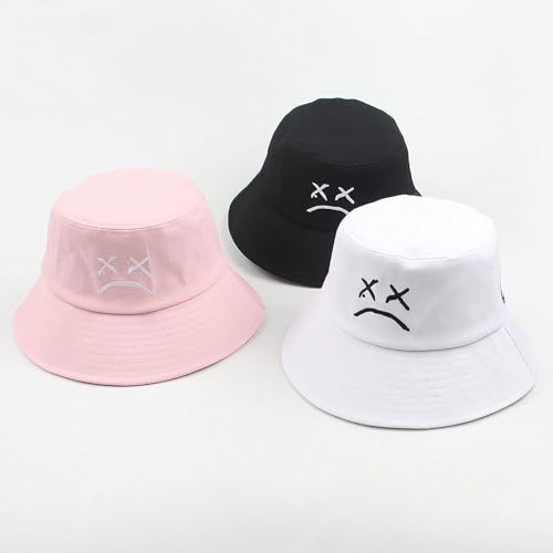 Bucket Hat Unisex Simple Caps Hip Hop Gorros Men Women Cap One Size Black1