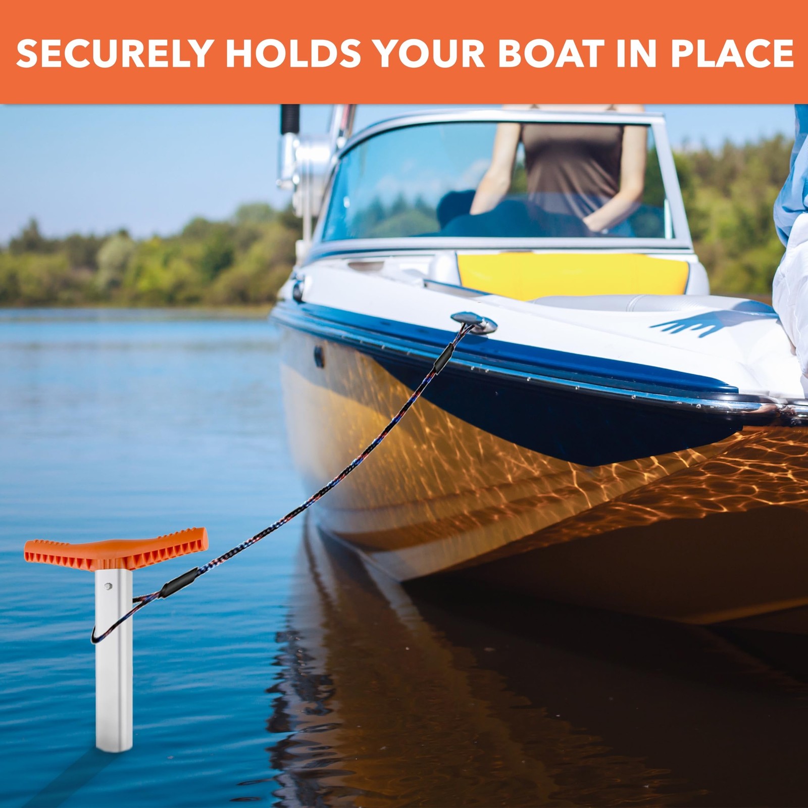 Sand Anchor for Boat, PWC, Pontoon – Aluminum Sandbar Anchor for Shallow Water