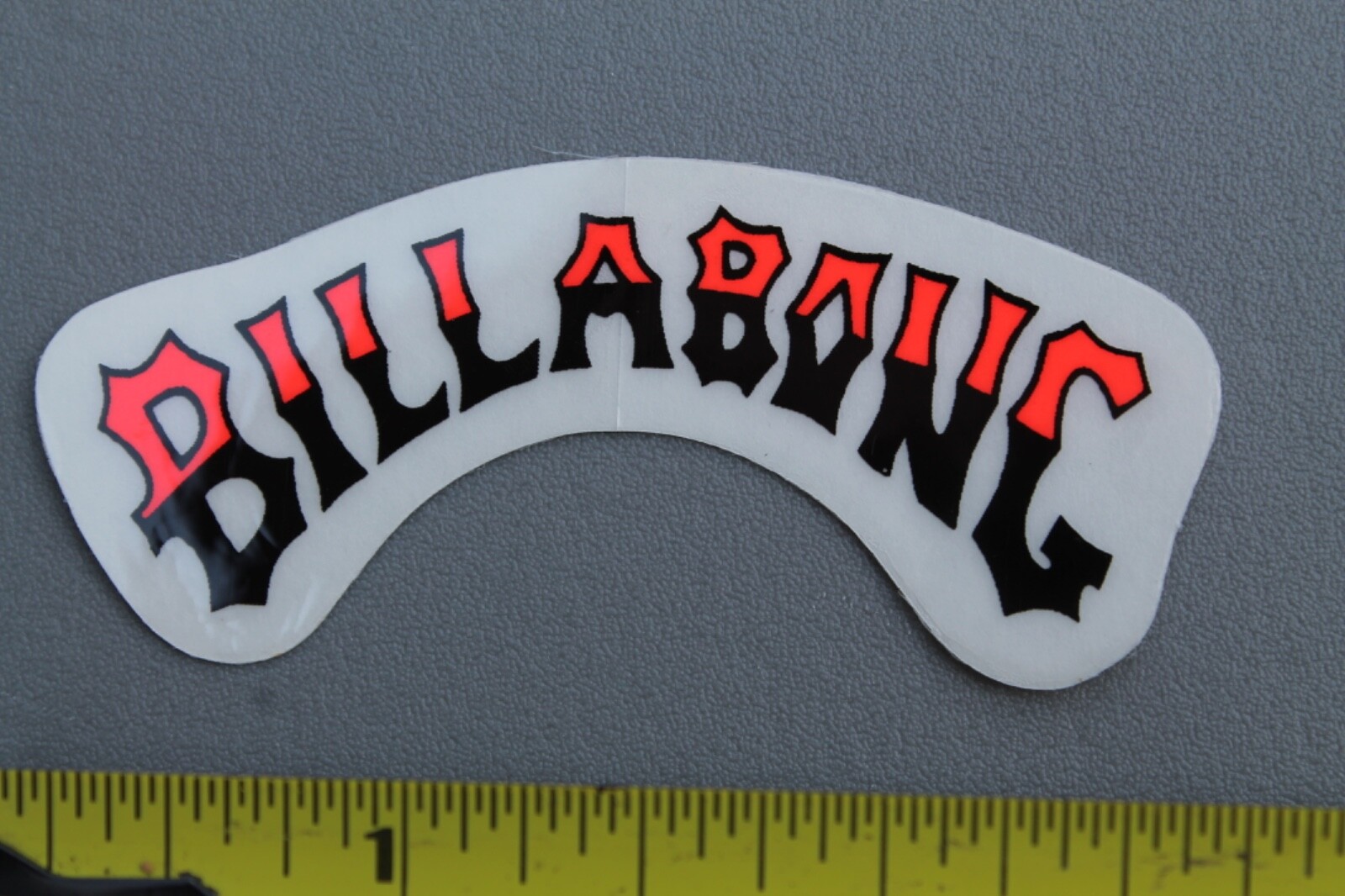 Billabong Surfboards Clear Neon Orange Black OG 80’s B8 Vintage Surfing STICKER