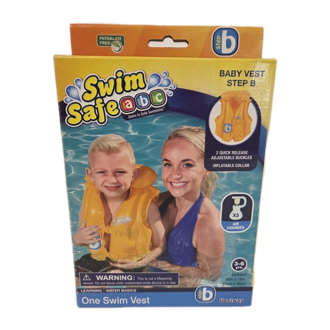 Bestway Swim Safe Baby Toddler Vest Step B Ages 3 To 6 years NIB FREE SHIP