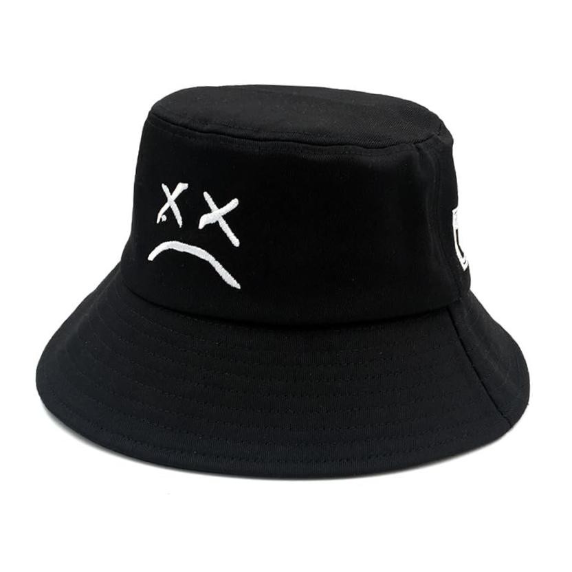 Bucket Hat Unisex Simple Caps Hip Hop Gorros Men Women Cap One Size Black1