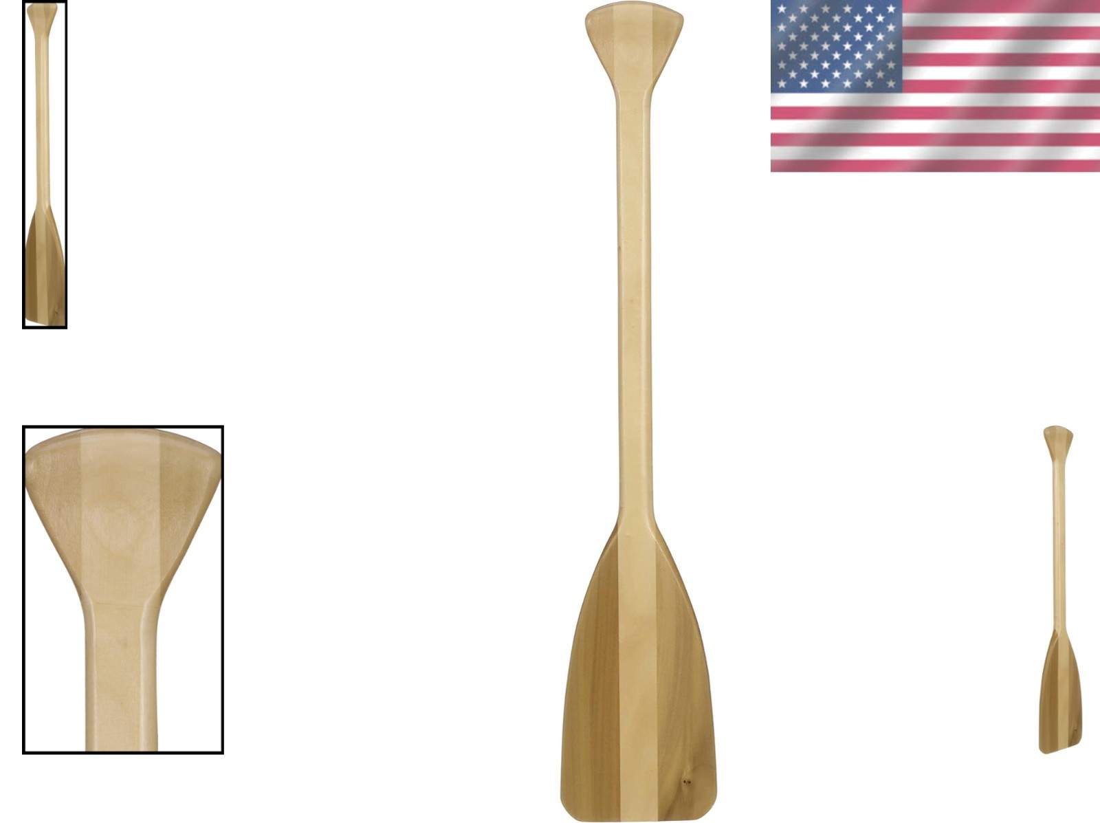 Wooden Canoe Paddle 2.5ft – Ergonomic Grip