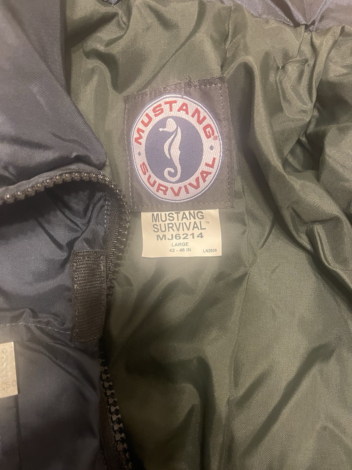 Mustang Survival Flotation Jacket MJ6214 Adult L 42-46 Dark Blue