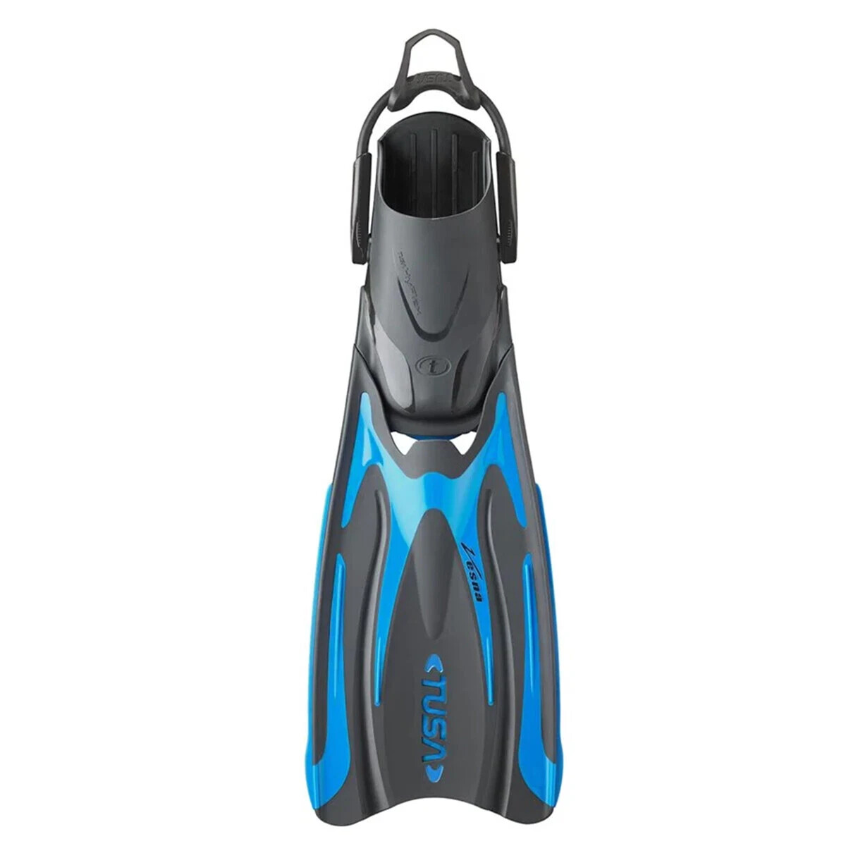 Tusa Vesna Fin with Bungee Strap, X-Small, Fish Tail Blue