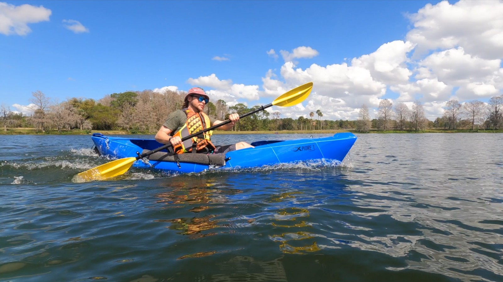 Foldable Kayak with paddle 10ft long, 28lbs, 250 cap (seat not included) -Tan